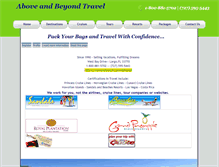 Tablet Screenshot of aboveandbeyondtravel.com